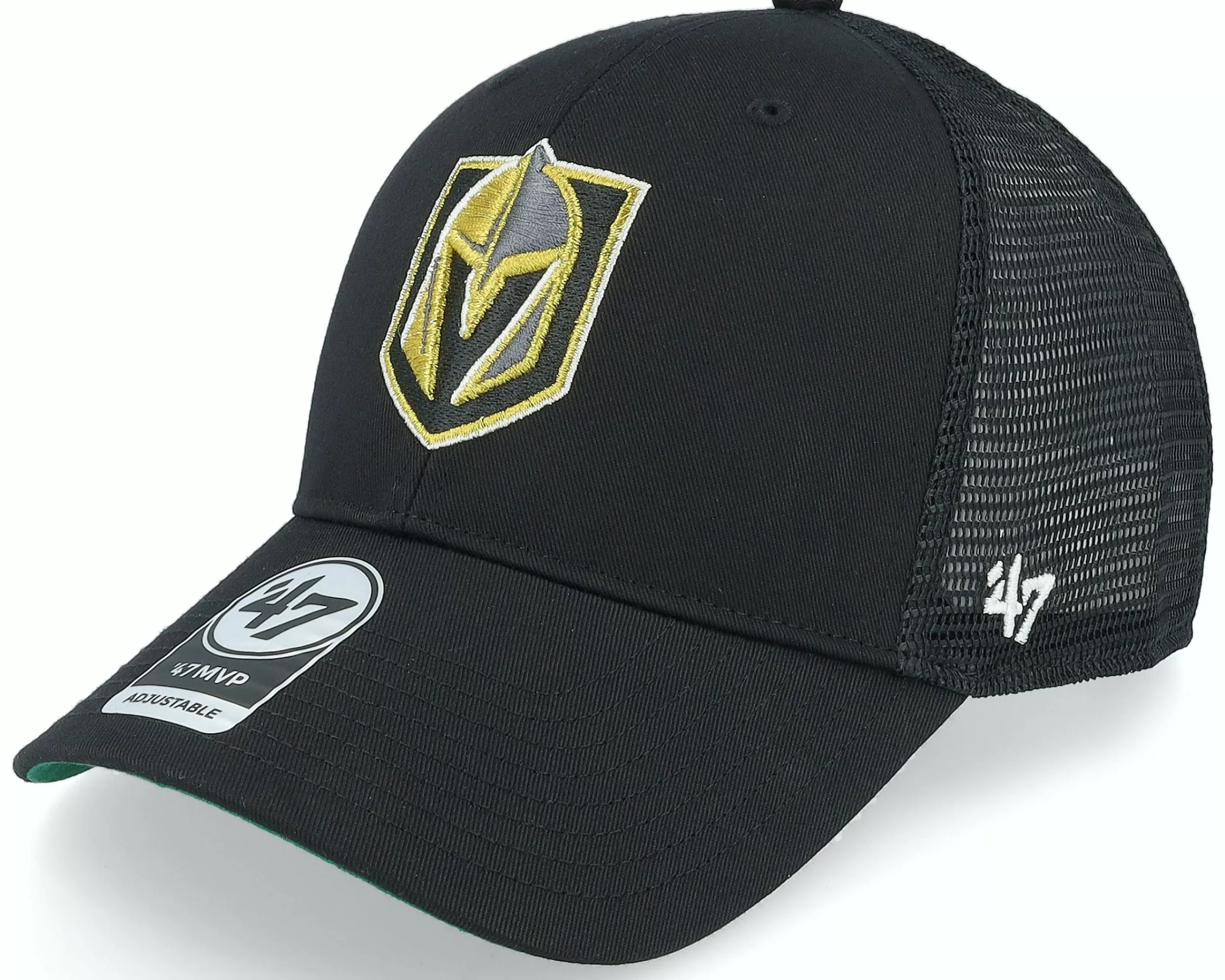 47 Brand Vegas Golden Knights Branson 47 Mvp Mesh Black/Bold Trucker - -Unisex Trucker