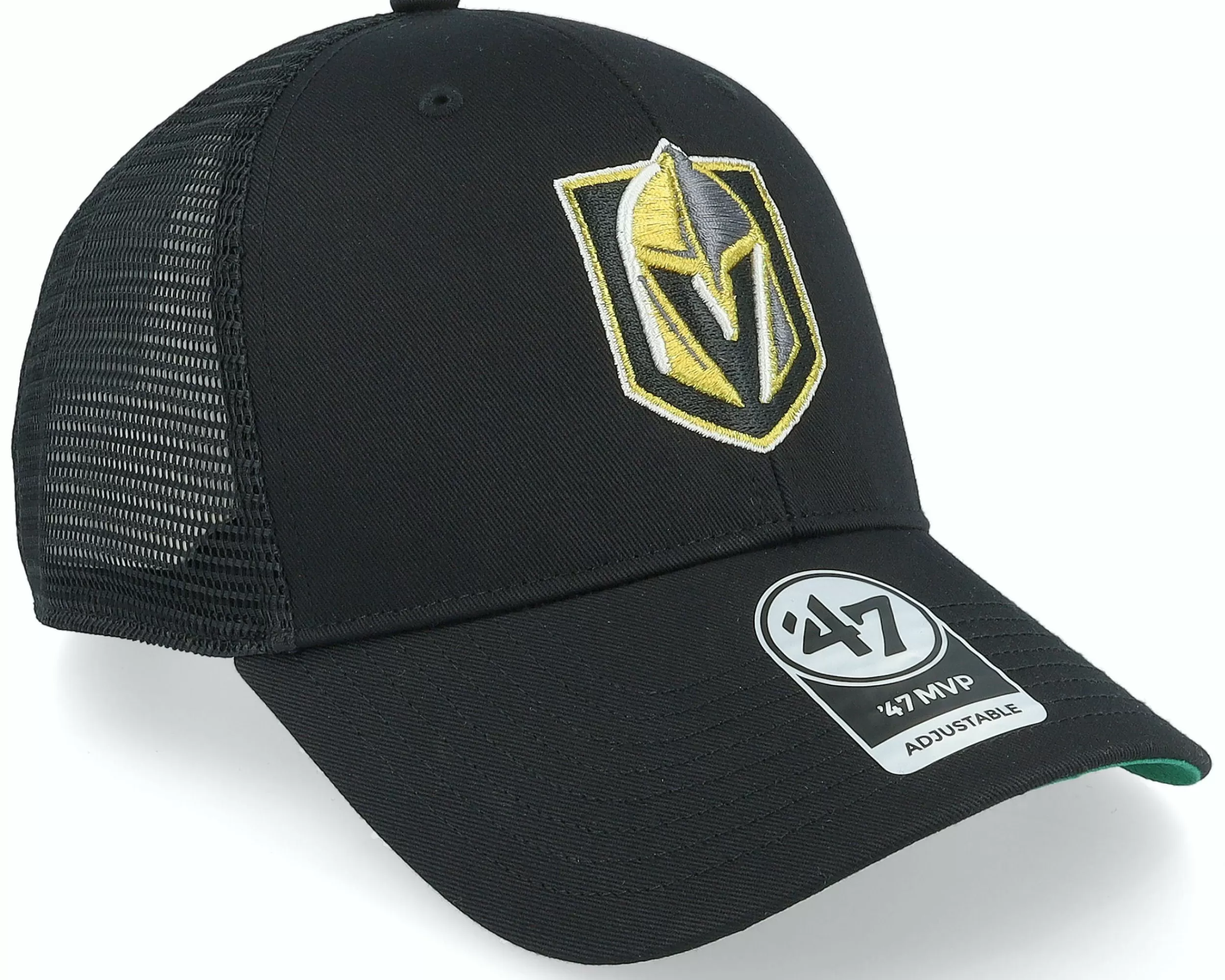 47 Brand Vegas Golden Knights Branson 47 Mvp Mesh Black/Bold Trucker - -Unisex Trucker