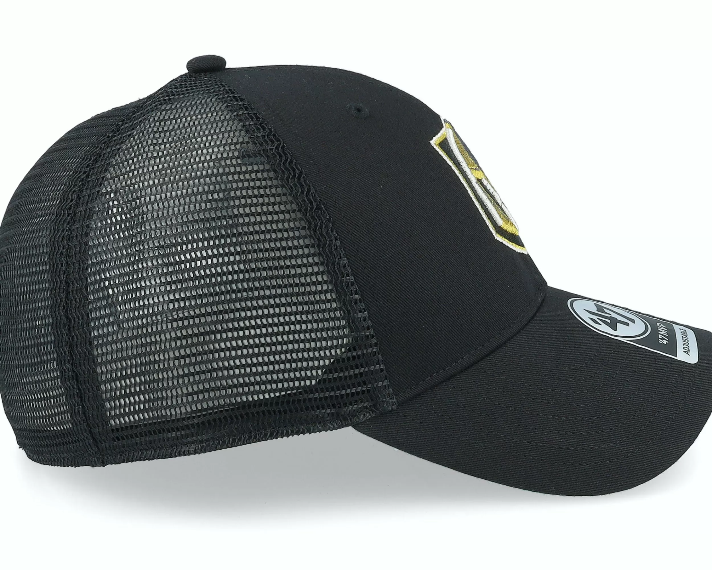 47 Brand Vegas Golden Knights Branson 47 Mvp Mesh Black/Bold Trucker - -Unisex Trucker