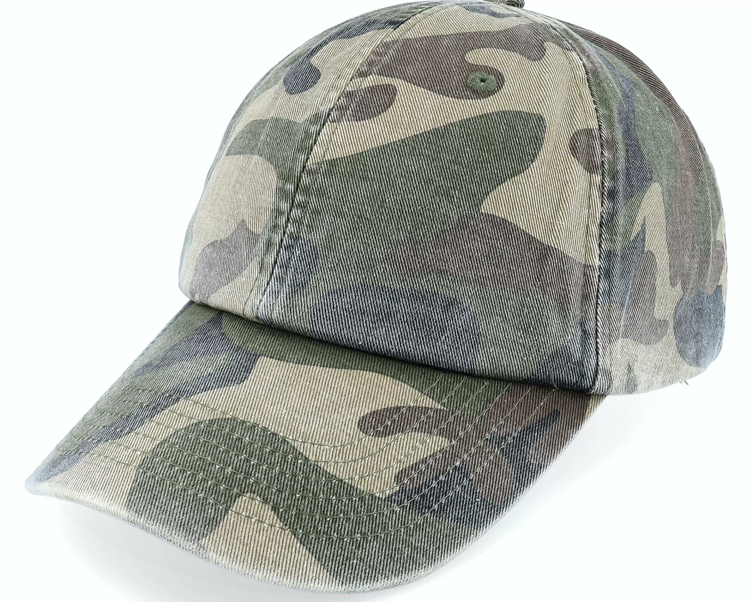 Beechfield Vintage Washed Jungle Camo Dad Cap - -Unisex Dad Cap