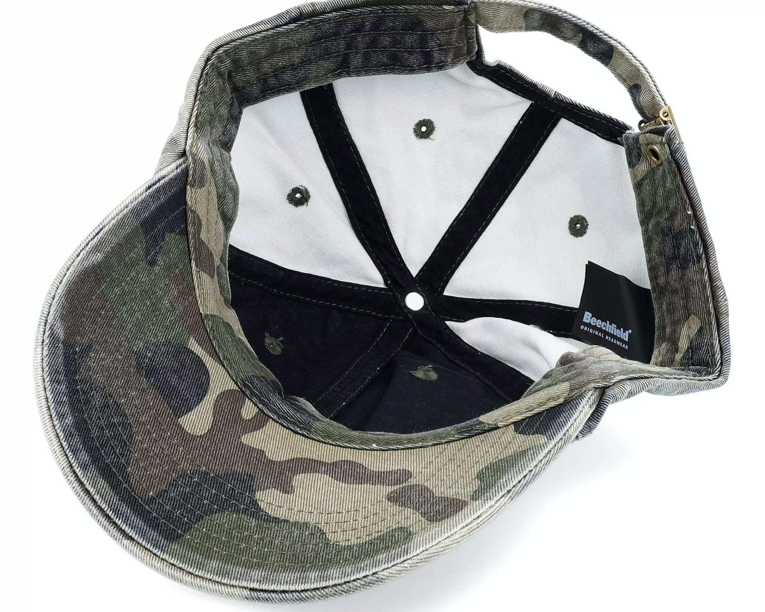 Beechfield Vintage Washed Jungle Camo Dad Cap - -Unisex Dad Cap