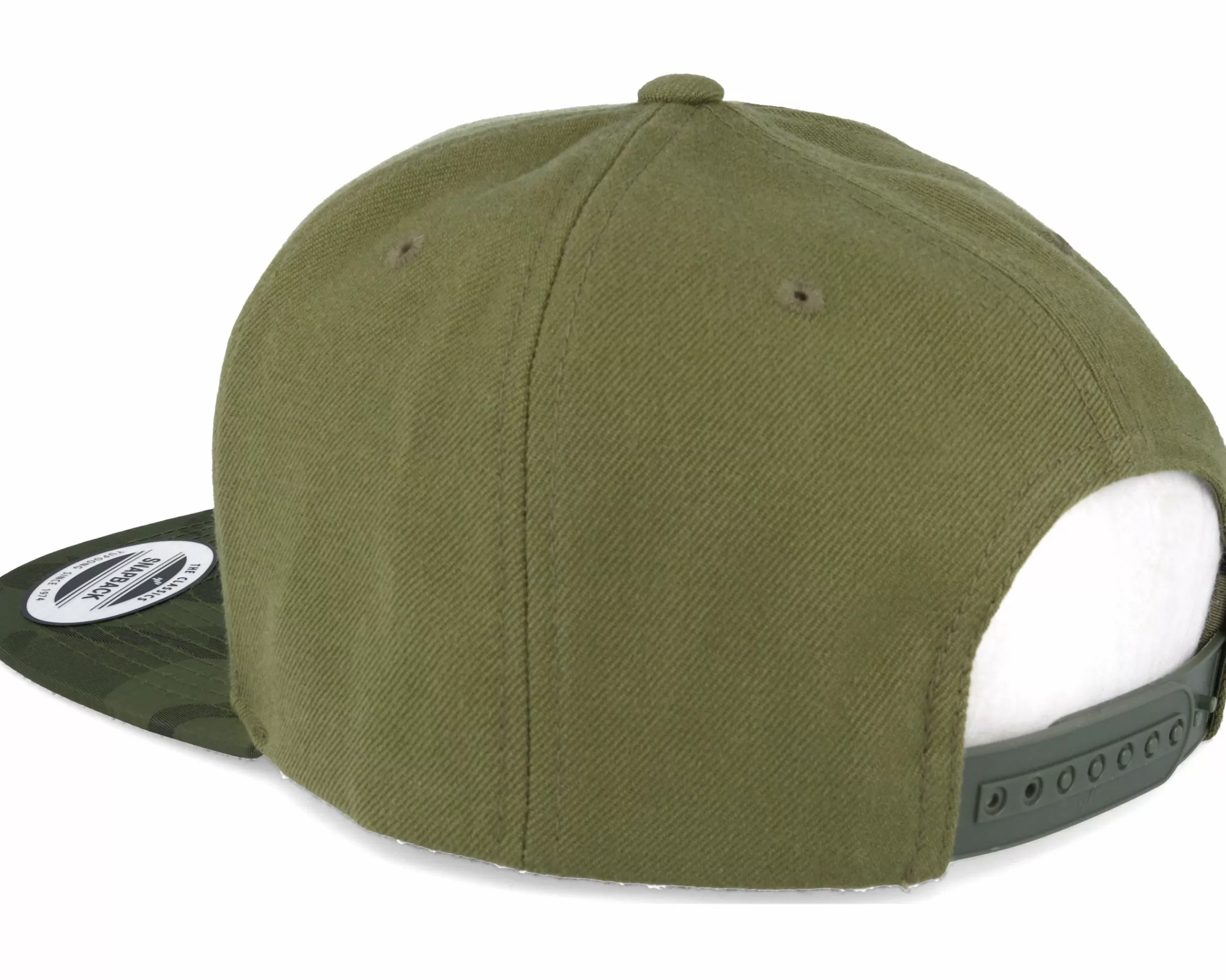 Yupoong Visor Camo Olive Snapback - -Unisex Snapback