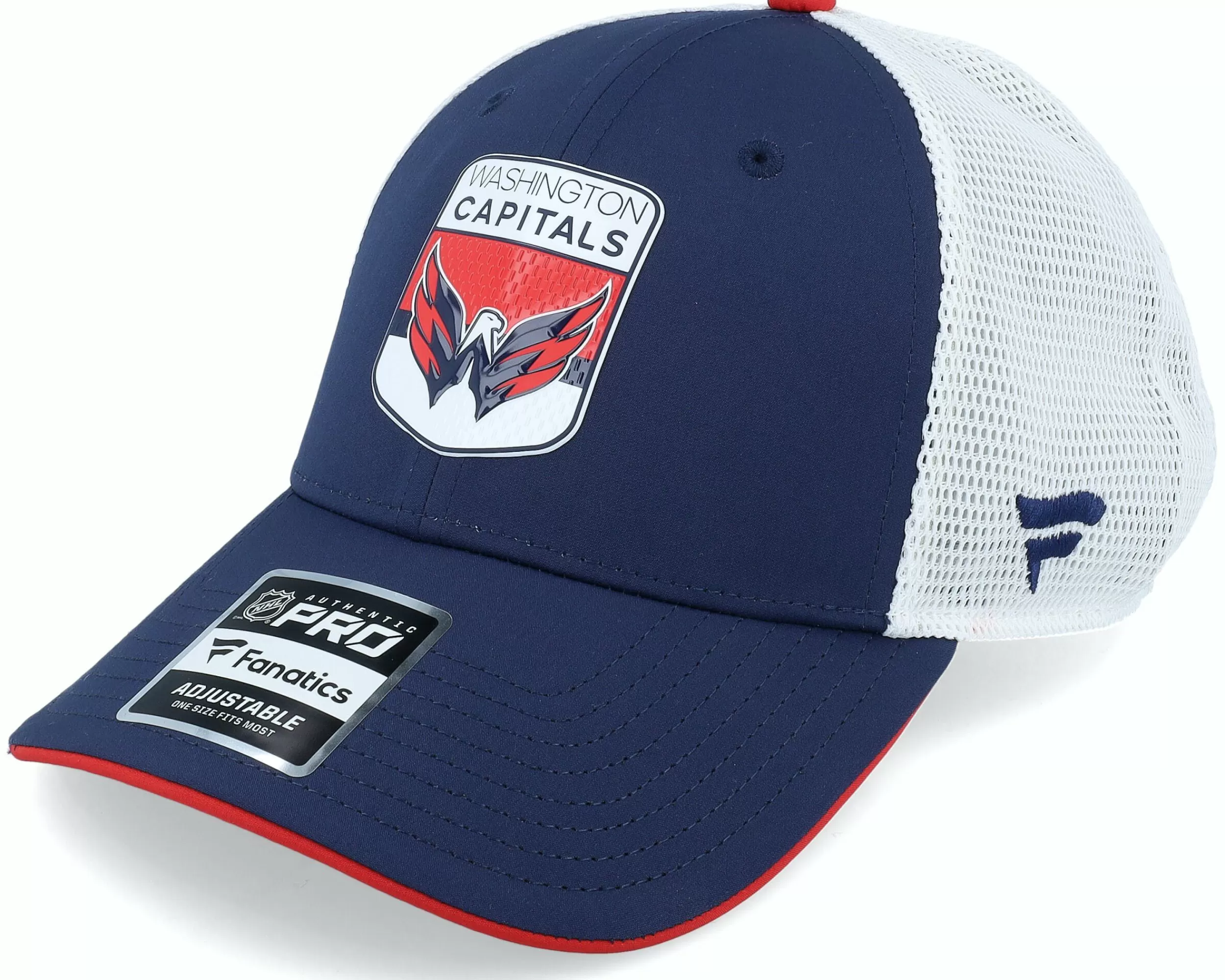 Fanatics Washington Capitals Authentic Pro Draft Podium Navy/White Trucker - -Unisex Trucker