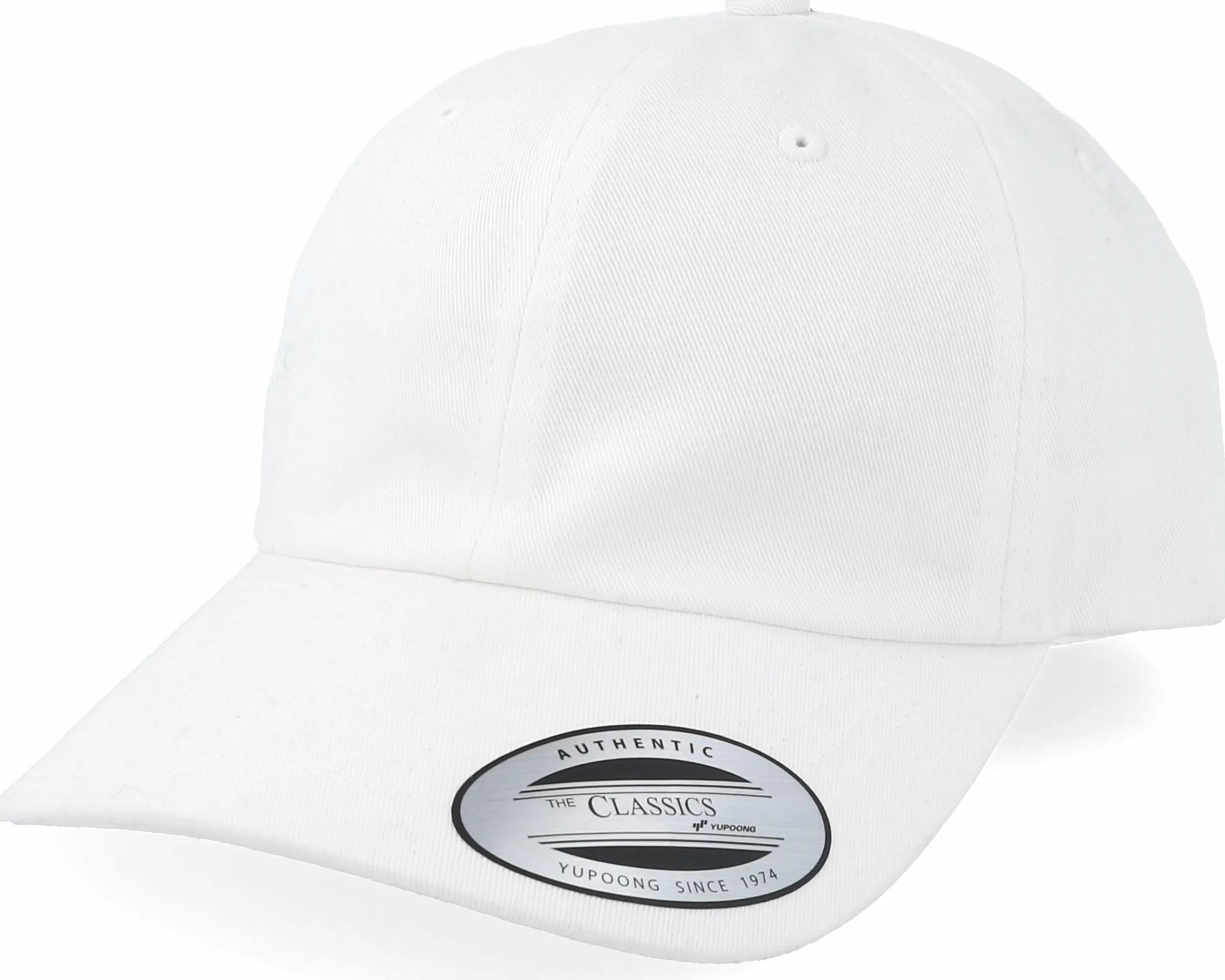 Yupoong White Dad Cap - -Unisex Dad Cap