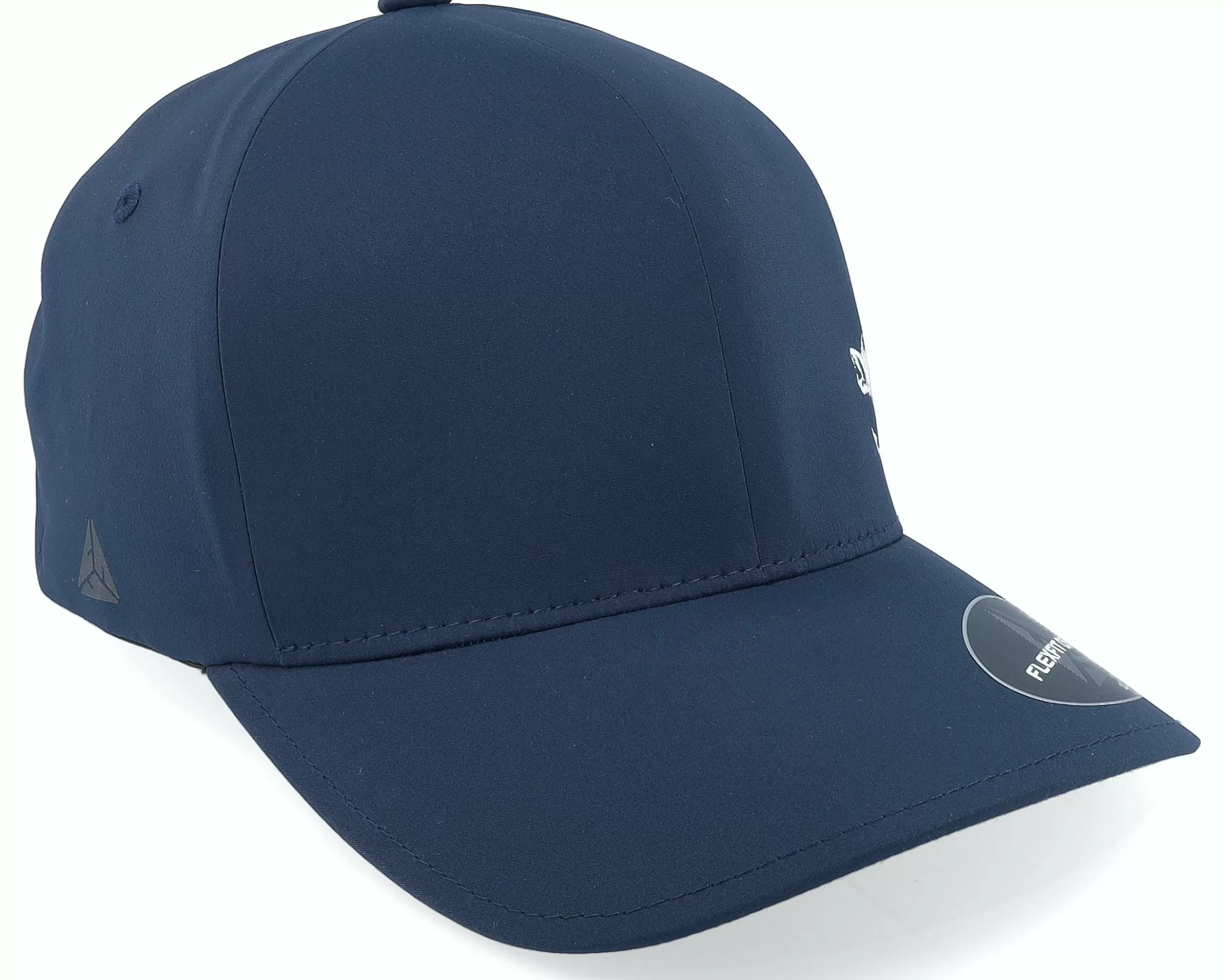 Skillfish White Fish Hook Logo Delta Fit Navy Flexfit - -Unisex Flexfit