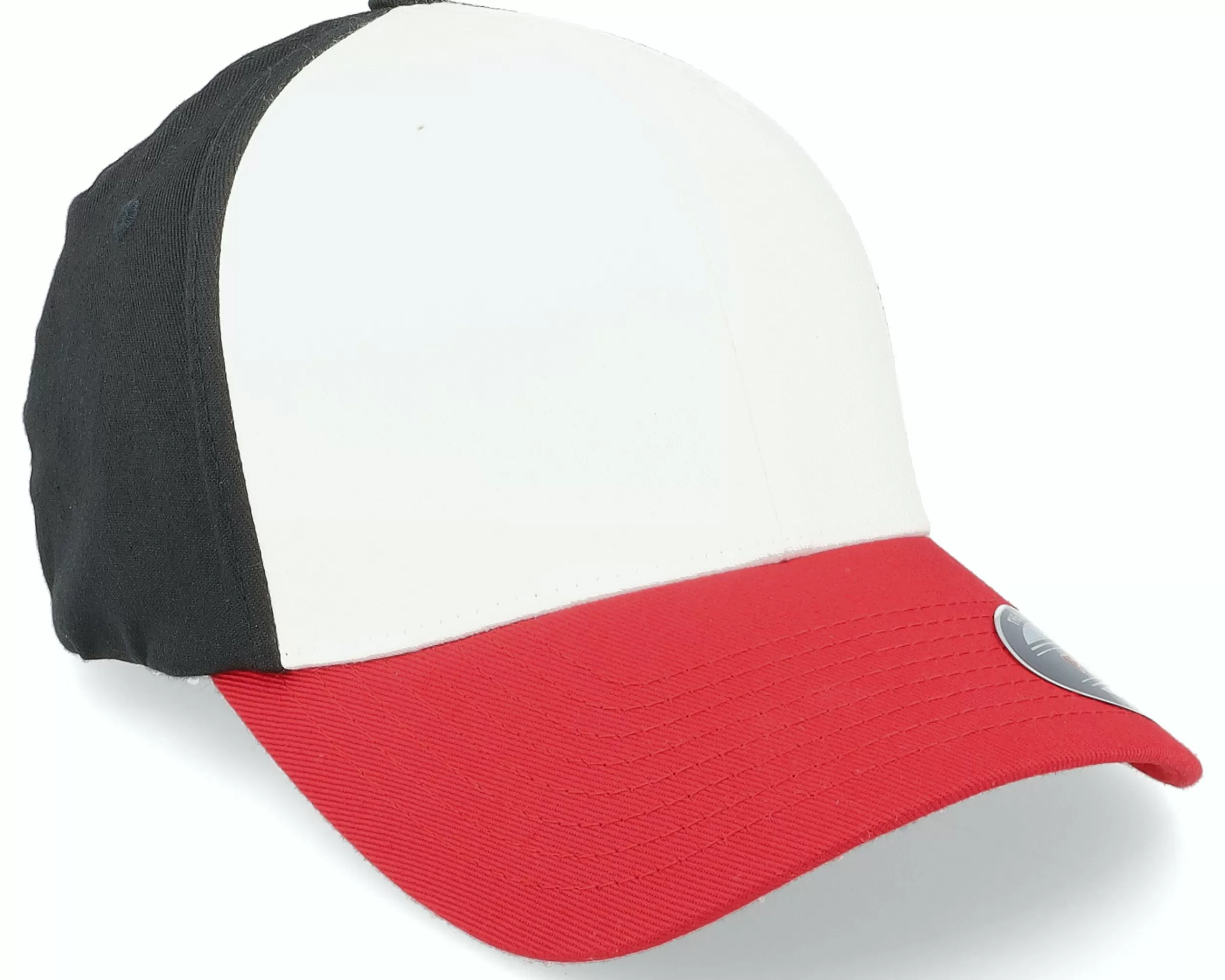 Flexfit White/Red/Black 3-Tone - -Unisex Flexfit