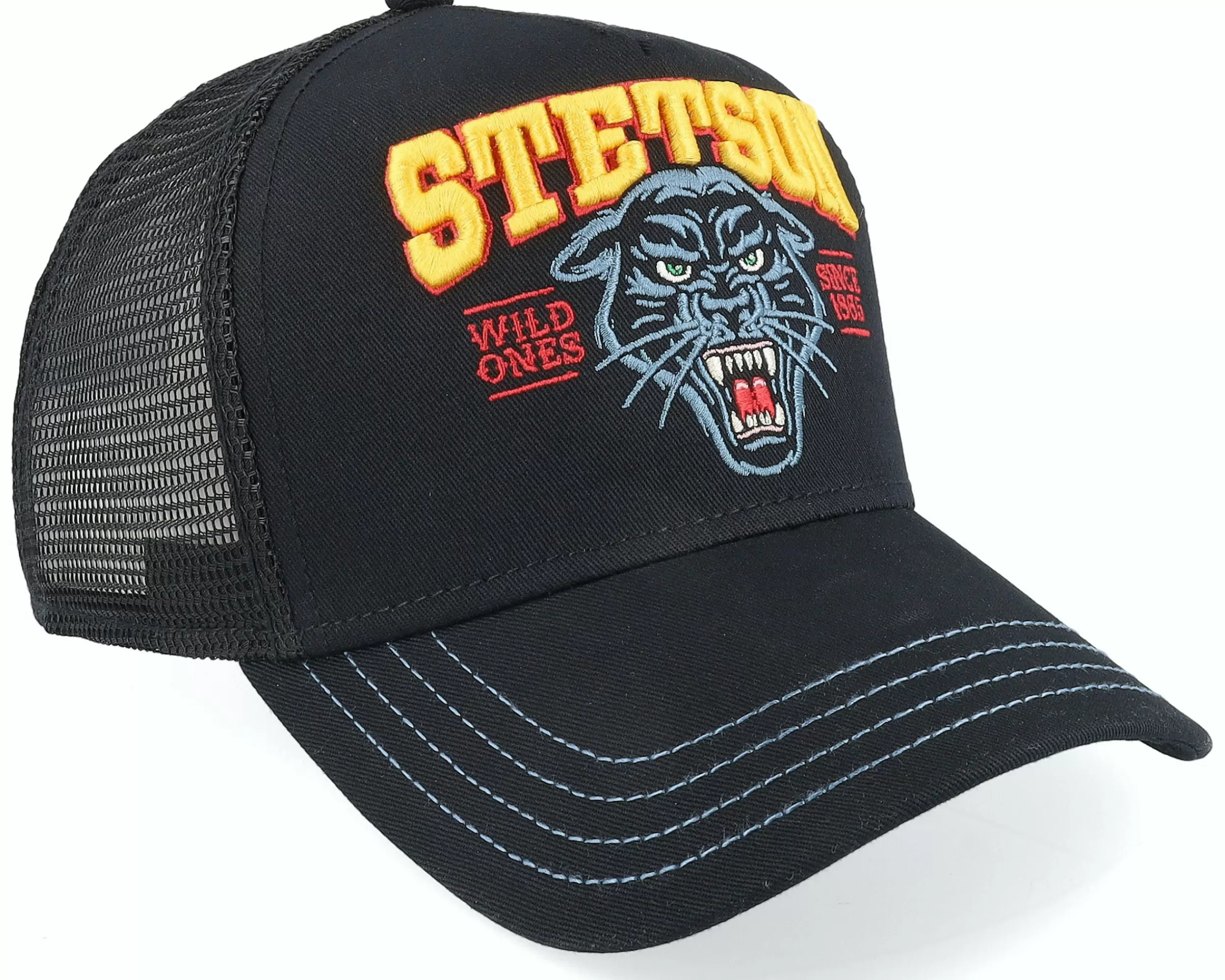 Stetson Wild Ones Black Trucker - -Unisex Trucker