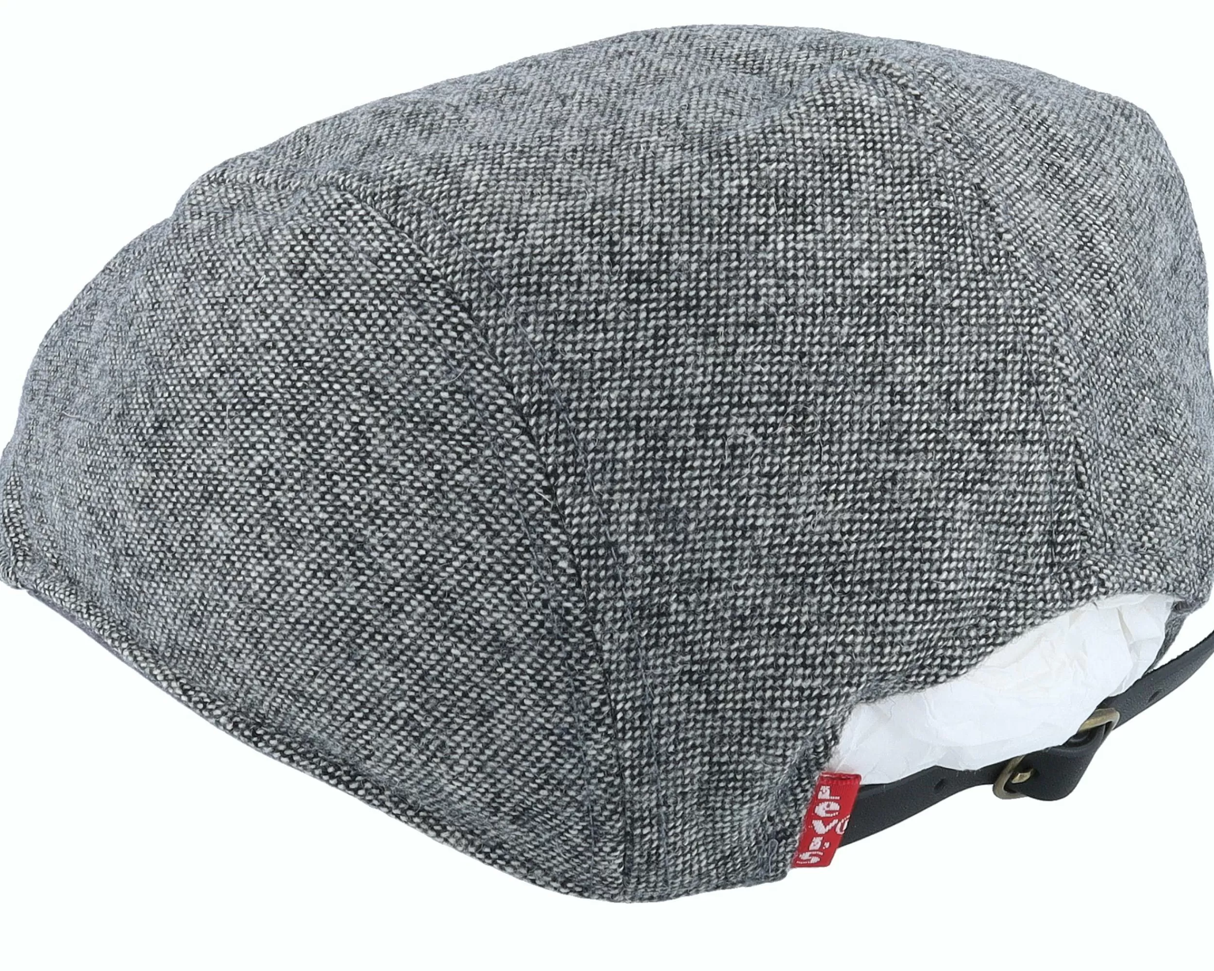 Levi's Wool Driver Tweed Mouse Grey Flatcap - -Unisex Flat Caps