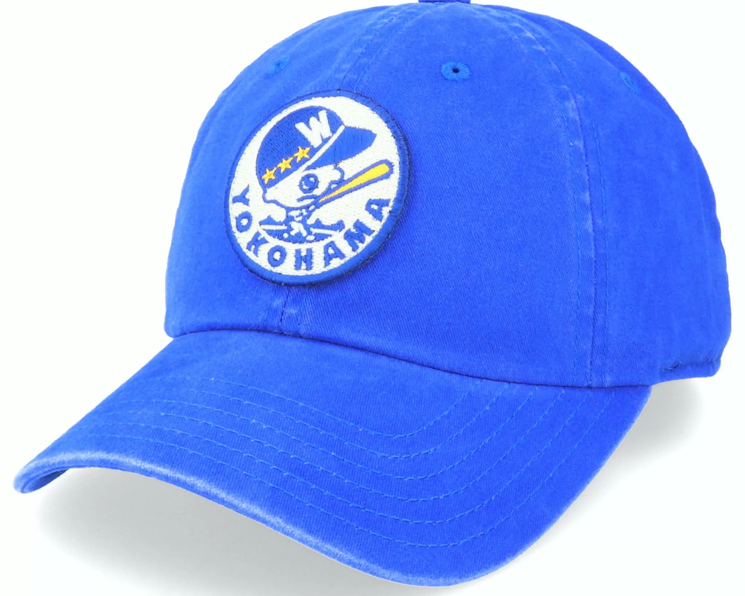 American Needle Yokohama Whales Archive Dark Royal Dad Cap - -Unisex Dad Cap